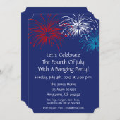 Einladung 4. Juli (Star Spangled Fireworks) (Vorne/Hinten)