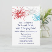 Einladung 4. Juli (Star Spangled Fireworks) (Stehend Vorderseite)