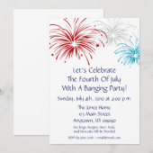 Einladung 4. Juli (Star Spangled Fireworks) (Vorne/Hinten)