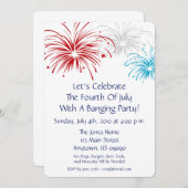 Einladung 4. Juli (Star Spangled Fireworks) (Vorne/Hinten)