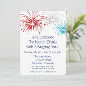 Einladung 4. Juli (Star Spangled Fireworks) (Stehend Vorderseite)