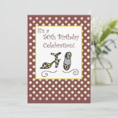 Einladung 50. Geburtstagsparty Frauenschuhe (Stehend Vorderseite)