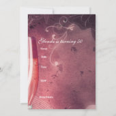 Einladung 50. Geburtstagsparty Party Pink (Rückseite)