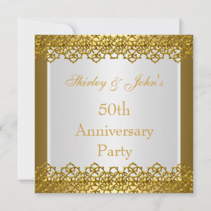 Einladung 50. Hochzeitstag-Feier Gold