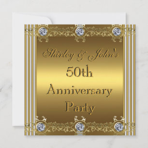 Einladung 50. Hochzeitstag-Feier Gold