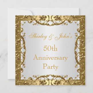 Einladung 50. Hochzeitstag-Feier Gold 2
