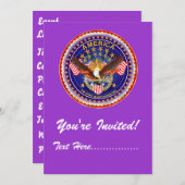 Einladung 5" x 7" Amerika nicht vergessen.... (Vorne/Hinten)