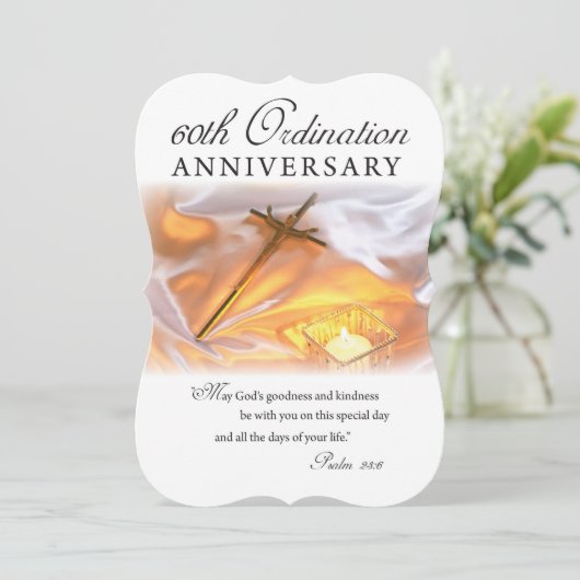 Einladung 60. Ordination Jubiläum, Cross, Can (Stehend Vorderseite)