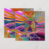 Einladung Abstrakt geklebtes Hartglas (Vorne/Hinten)