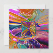 Einladung Abstrakt geklebtes Hartglas (Vorderseite)