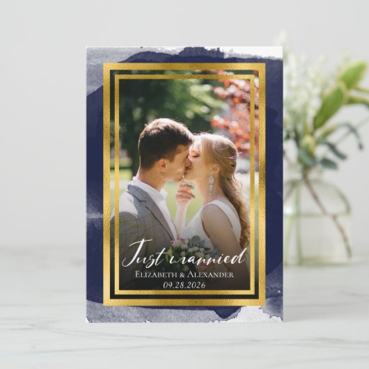 Einladung | Abstrakte Hochzeit (Stehend Vorderseite)