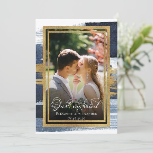 Einladung | Abstrakte Hochzeit (Stehend Vorderseite)