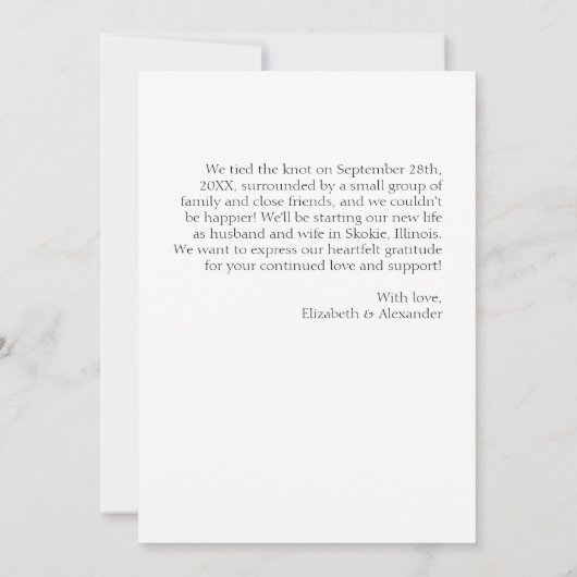 Einladung | Abstrakte Hochzeit (Rückseite)