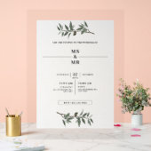 EINLADUNG ACRYLSCHILD (Hochzeit)