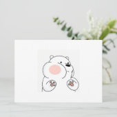 Einladung Adorable Blushing Bären (Stehend Vorderseite)