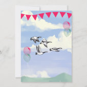 Einladung albern Gänse zum Geburtstag (Rückseite)