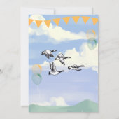 Einladung albern Gänse zum Geburtstag (Rückseite)