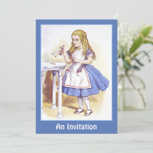 Einladung: Alice im Wunderland - Raupe Einladung (Stehend Vorderseite)