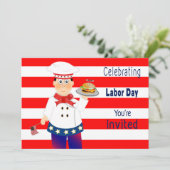 Einladung am Arbeitstag, Koch für Cheeseburger (Stehend Vorderseite)