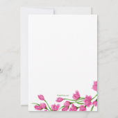 Einladung an den Blumenstränden (Rückseite)