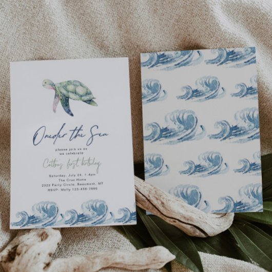 Einladung an den Geburtstag der Meeresschildkröte