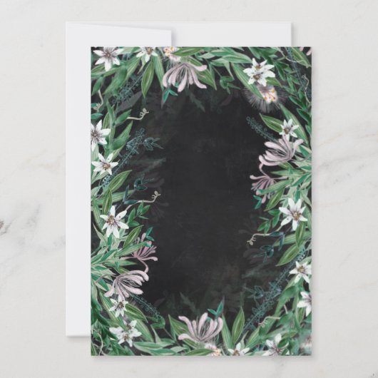 Einladung an die Blumengrenze eines eleganten Land (Rückseite)