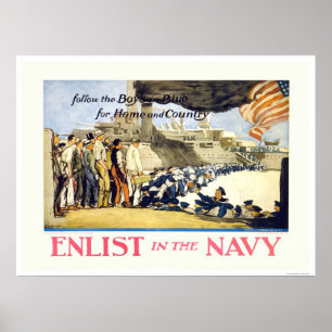Einladung an die Marine Poster