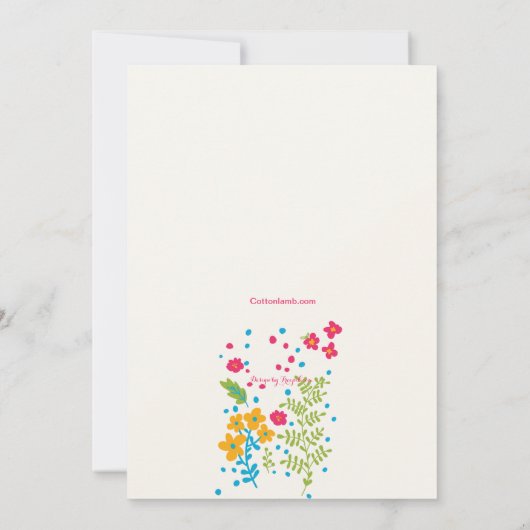 Einladung an die Perky Floral Border (Rückseite)