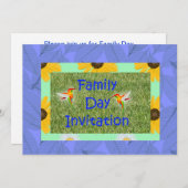 Einladung an einen Familientag mit Kohlbriefen (Vorne/Hinten)