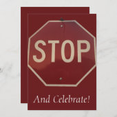 Einladung anhalten und feiern (Vorne/Hinten)