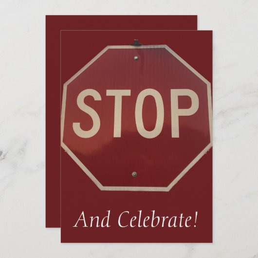 Einladung anhalten und feiern (Vorne/Hinten)