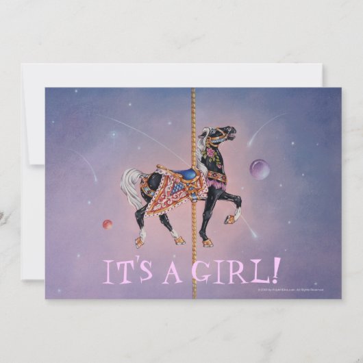 Einladung, Ankündigung - Petaluma Karussell Pferd2 (Vorderseite)