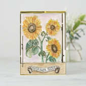 Einladung/Ankündigung von Sonnenblumensaaten Einladung (Stehend Vorderseite)