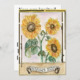 Einladung/Ankündigung von Sonnenblumensaaten Einladung