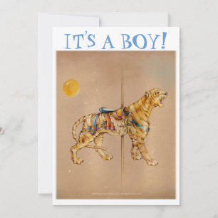 Einladung - Ankündigungskarten - Karussell Tiger