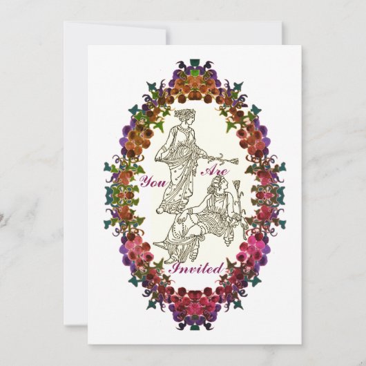 Einladung antiker griechischer Mode (Vorderseite)