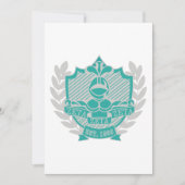 Einladung Aquamarin und grau (Vorderseite)