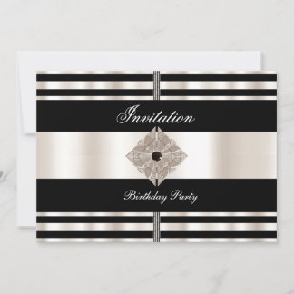 Einladung Art Deco Black Sepia