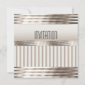 Einladung Art Deco Light Sepia (Vorderseite)