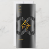 Einladung Asian Symbol Life Black Gold (Rückseite)