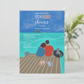 Einladung auf der Anlegestelle der Bucht (Stehend Vorderseite)