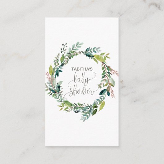 Einladung auf Foliage Diaper (Rückseite)