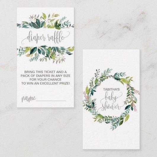 Einladung auf Foliage Diaper (Vorne/Hinten)