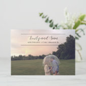 Einladung auf Hochzeitsebene Save the Date (Stehend Vorderseite)