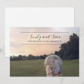 Einladung auf Hochzeitsebene Save the Date (Vorne/Hinten)