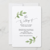 Einladung auf Kraft-Papier mit Blatt (Vorderseite)