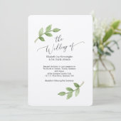 Einladung auf Kraft-Papier mit Blatt (Stehend Vorderseite)