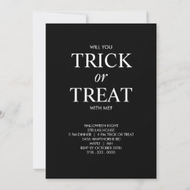 EINLADUNG AUF Minimalistische HALLOWEEN TRICK ODER