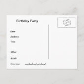 Einladung auf Postkarte individuell einstellbar (Rückseite)