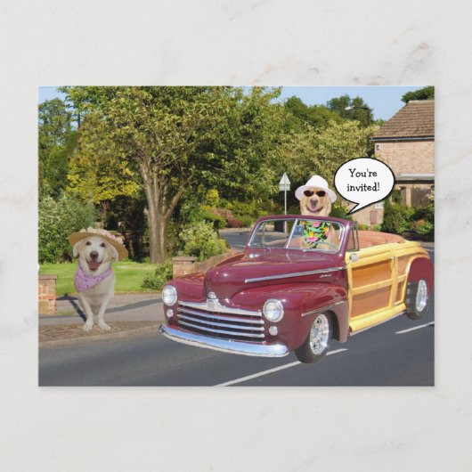 Einladung auf Postkarte individuell einstellbar (Vorderseite)